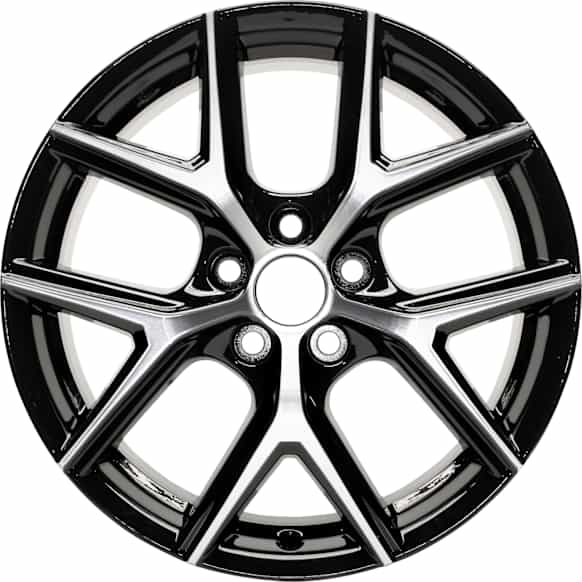 ALY75201U45N Jante Aluminum Painted Black Wheel - 18 in. X 7.5 in., 5 x 114 mm Bolt Pattern, Sold Individually