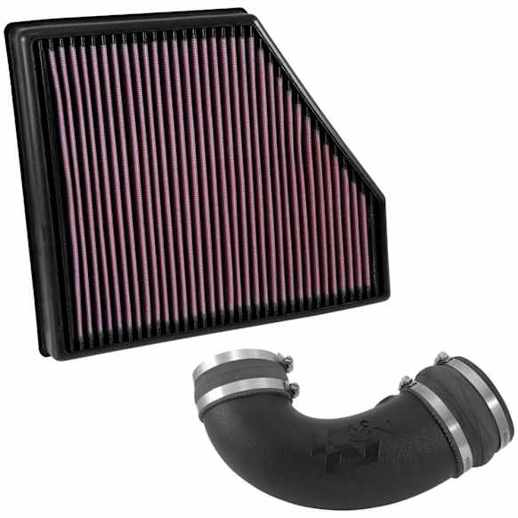 K&N Cold Air Intake - Premium High Flow, Lifetime Washable Filter, Guaranteed Horsepower Increase - 57-3092