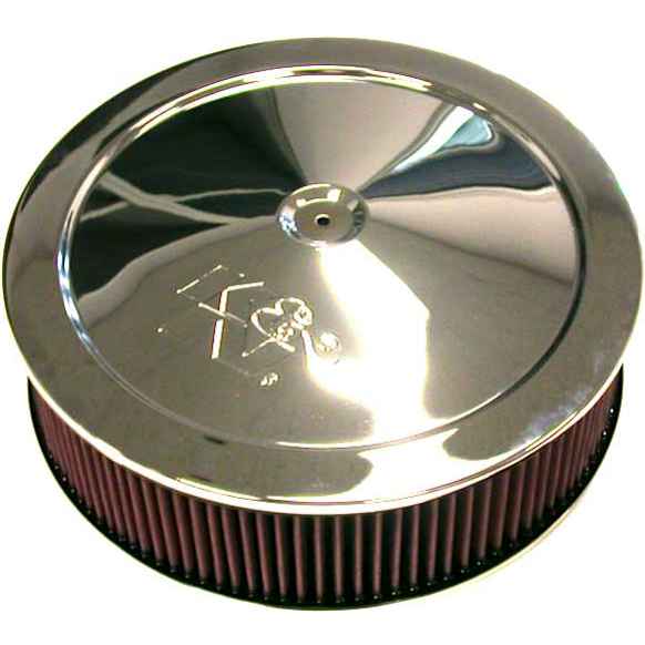 60-1440 Air Cleaner Assembly - Chrome Top, Red Filter, Cotton Gauze, Universal, Assembly