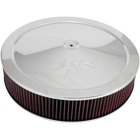 60-1640 Air Cleaner Assembly - Chrome Top, Red Filter, Cotton Gauze, Universal, Assembly