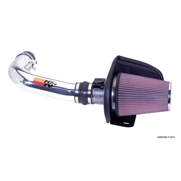 K&N Cold Air Intake - Premium High Flow, Lifetime Washable Filter, Guaranteed Horsepower Increase - 77-2514KP