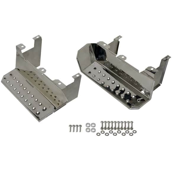 30432 Side Steps - Polished, Stainless Steel, Side Mount, Direct Fit, Set of 2