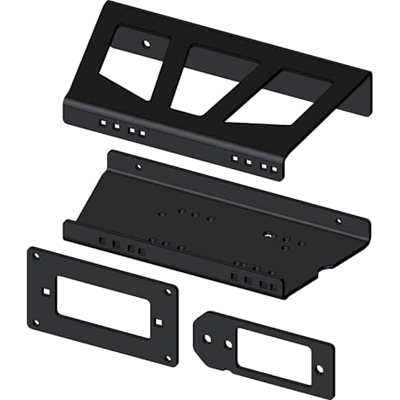100850 Winch Mount - Powdercoated Black, Direct Fit, Sold Individually