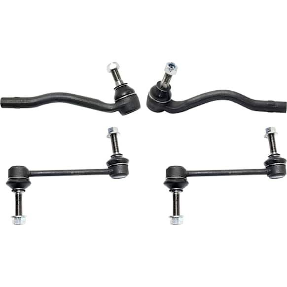 4-Piece Kit Front, Driver and Passenger Side Suspension Kit, Includes (2) Sway Bar Link and (2) Tie Rod End