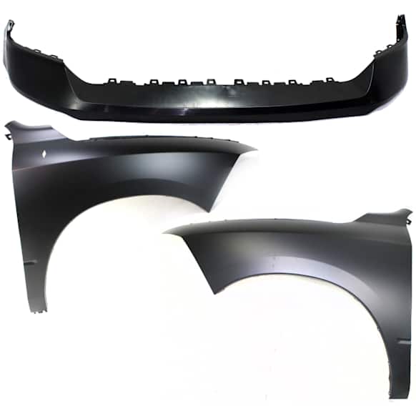 3-Piece Kit, Front, Driver and Passenger Side Fender, CAPA Certified, Includes (1) Bumper Cover and (2) Fender