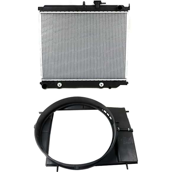 2-Piece Kit Radiator, 3.5L/3.7L Engines, Aluminum Core, Plastic Tank, Includes (1) Fan Shroud and (1) Radiator