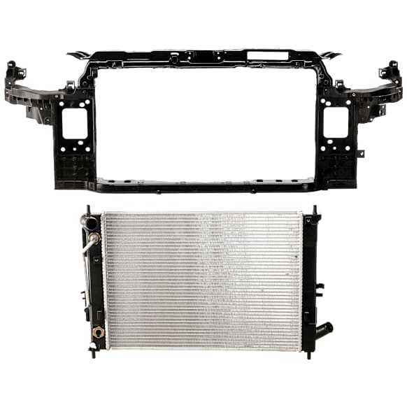 2-Piece Kit Radiator, Includes (1) Radiator Support and (1) Radiator