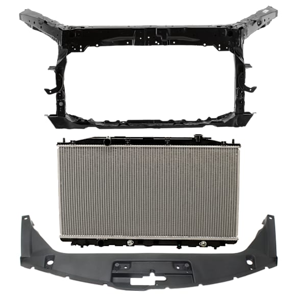 2010 Honda Accord - 3-Piece Kit Radiator, Automatic Transaxle, Replaces Toyo Type, 2.4L 4Cyl, Coupe,  Includes (1) Radiator, (1) Radiator Support, and (1) Radiator Support Cover