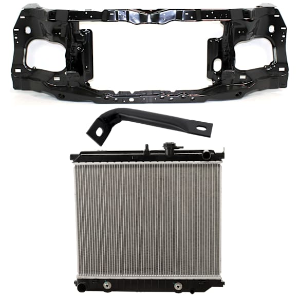 3-Piece Kit Radiator, 5 Cyl 3.5L, includes (2) Radiator Support and (1) Radiator