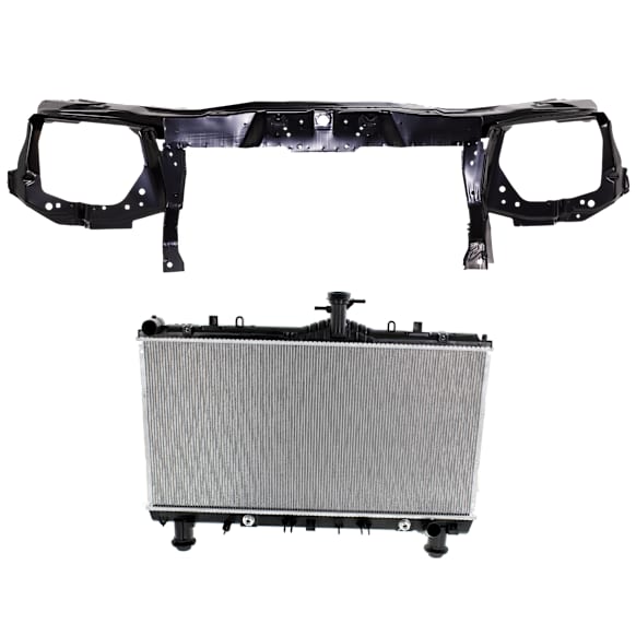 2-Piece Kit Radiator, 3.6L, 6Cyl, Coupe, Includes (1) Radiator Support and (1) Radiator
