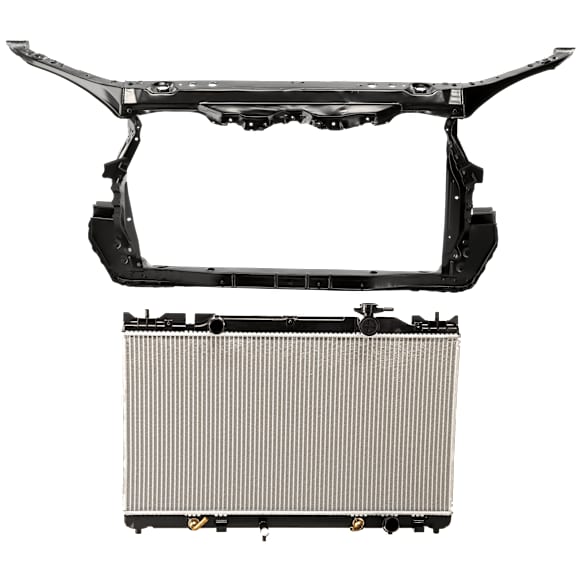 2002 Toyota Camry - 2-Piece Kit Radiator, For Models With Standard Duty Cooling, 2.4L 4Cyl,  Includes (1) Radiator and (1) Radiator Support