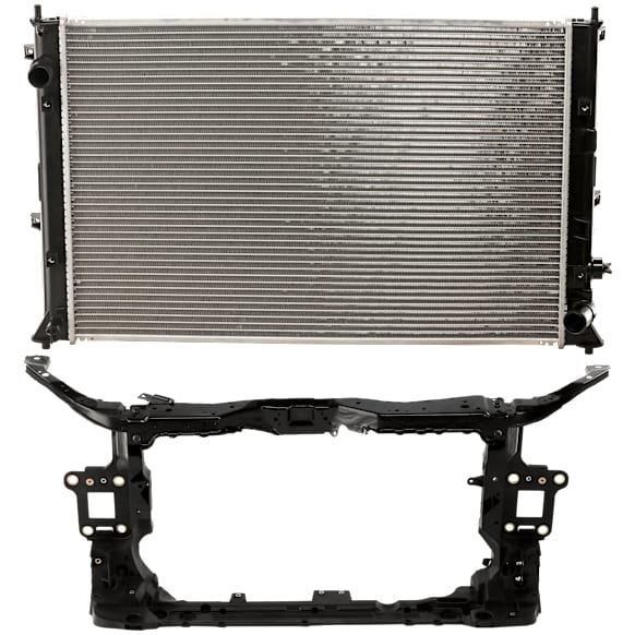 2-Piece Kit Radiator, 1.5L, 4Cyl, Includes (1) Radiator Support and (1) Radiator