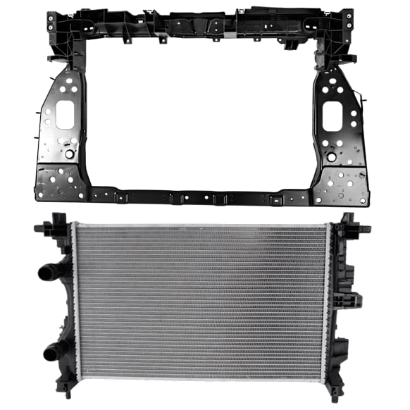 2-Piece Kit Radiator, 2.4L, 4Cyl, Includes (1) Radiator Support and (1) Radiator