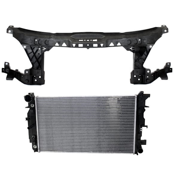 2-Piece Kit Radiator, Includes (1) Radiator Support and (1) Radiator
