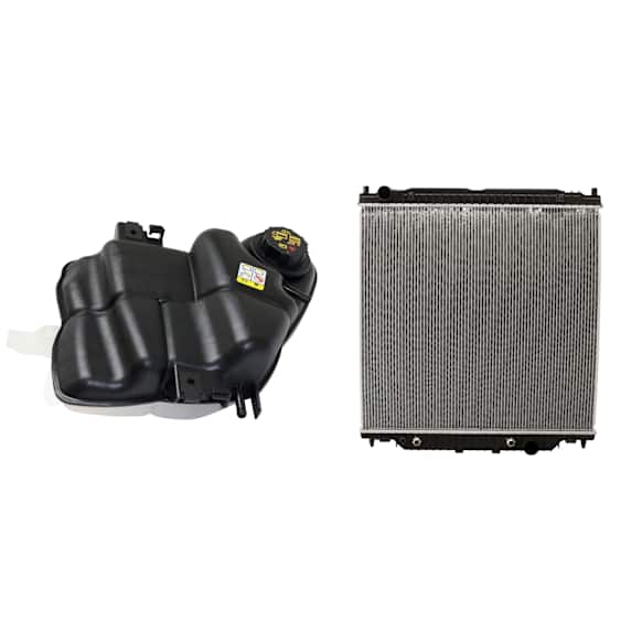 2-Piece Kit Radiator, 6.0L/6.8L Engine, includes Coolant Reservoir