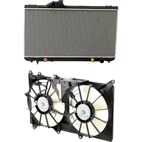 2-Piece Kit Radiator, includes Radiator Fan