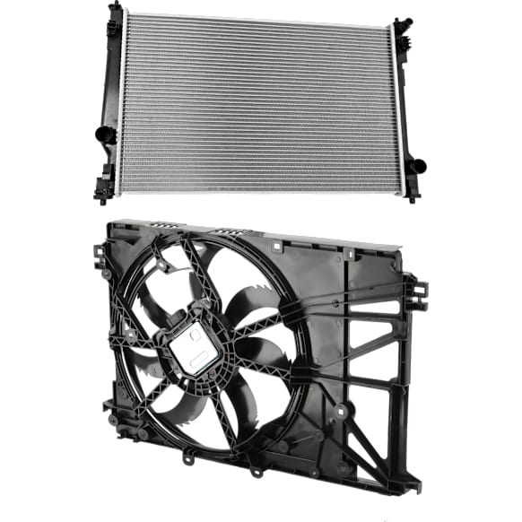 2-Piece Kit Radiator, includes Radiator Fan