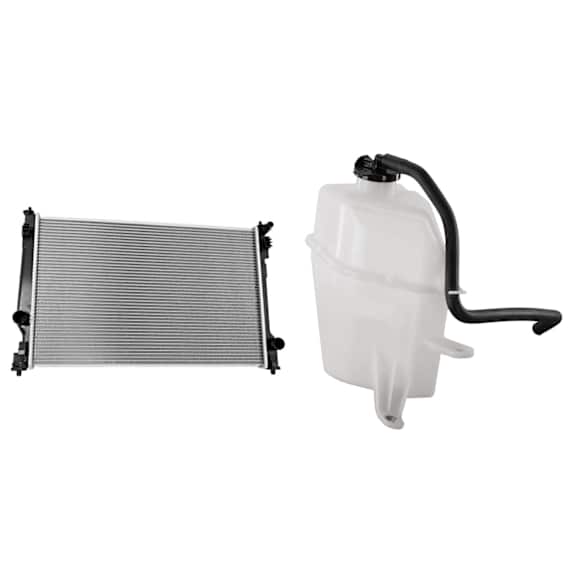 2-Piece Kit Radiator, includes Coolant Reservoir