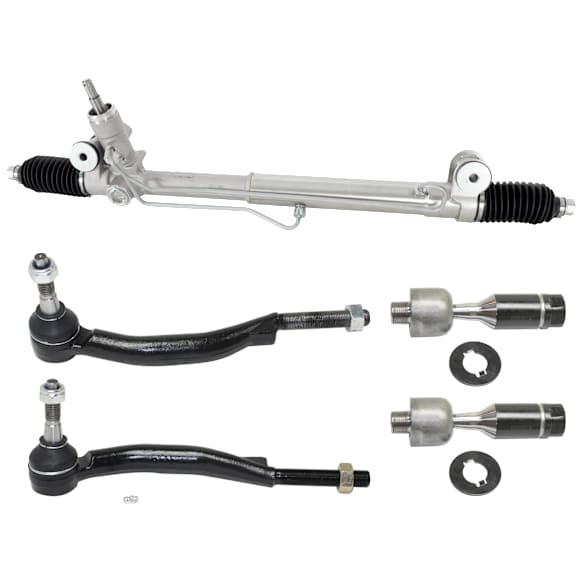 5-Piece Kit Steering Rack, Includes (1) Steering Rack and (4) Tie Rod End