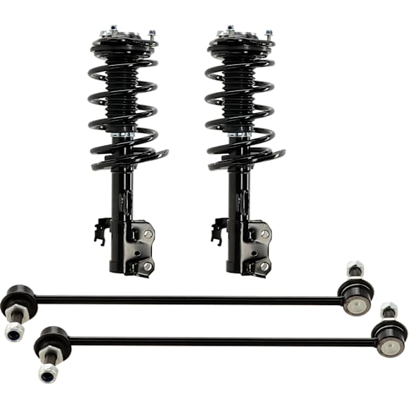 4-Piece Kit Front Suspension Kit, Includes (2) Loaded Strut and (2) Sway Bar Link