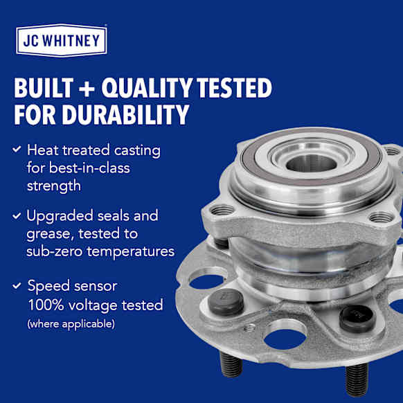 2-Wheel Set Front, Driver and Passenger Side Wheel Hub, Includes (2) Sway Bar Link, (2) Tie Rod End, and (2) Wheel Hub