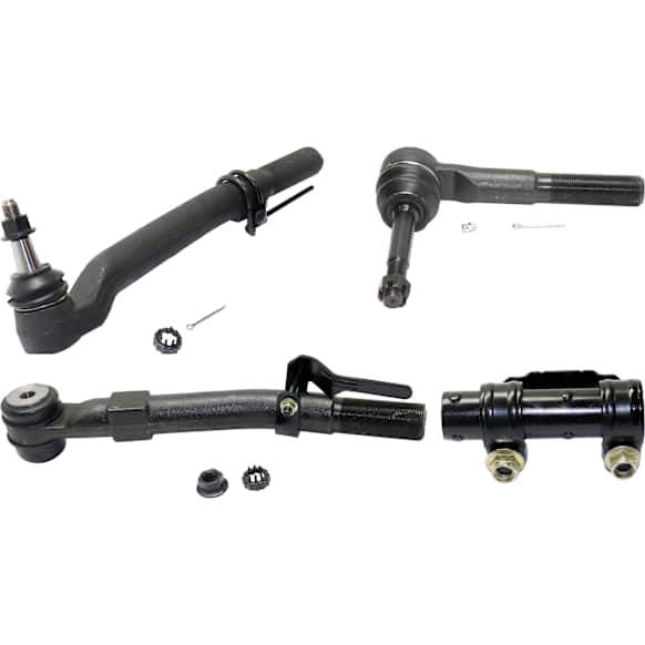 4-Piece Kit Front, Driver and Passenger Side Suspension Kit, Includes (3) Tie Rod End and (1) Tie Rod Adjusting Sleeve