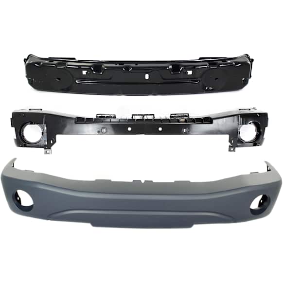 3-Piece Kit, Front Primed Bumper Cover, Includes (1) Bumper Absorber, (1) Bumper Cover, and (1) Bumper Reinforcement