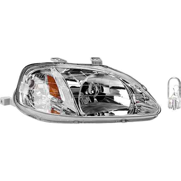 2-Piece Kit Passenger Side Halogen Headlight, Includes (1) Headlight and (1) Light Bulb