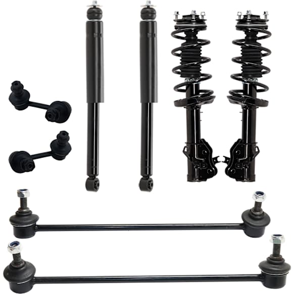 8-Piece Kit Front and Rear, Driver and Passenger Side Shock Absorber and Strut Assembly, Includes (4) Shock Absorber and Strut Assembly and (4) Sway Bar Link