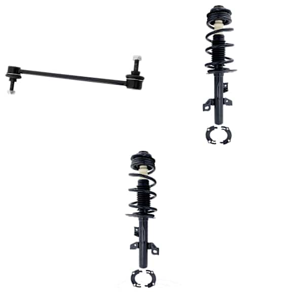 4-Piece Kit Front, Driver and Passenger Side Shock Absorber and Strut Assembly, Includes (2) Shock Absorber and Strut Assembly and (2) Sway Bar Link