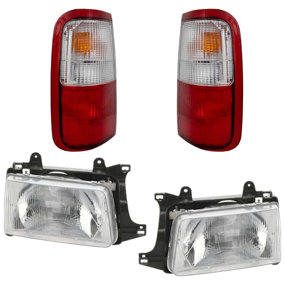 4-Piece Kit Driver and Passenger Side Headlight, Includes (2) Headlight and (2) Tail Light