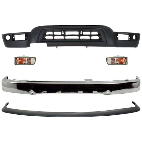 1999-2002 Toyota 4Runner - 5-Piece Kit Front Bumper, Includes (1) Bumper, (1) Bumper Trim, (2) Turn Signal Light, and (1) Valance