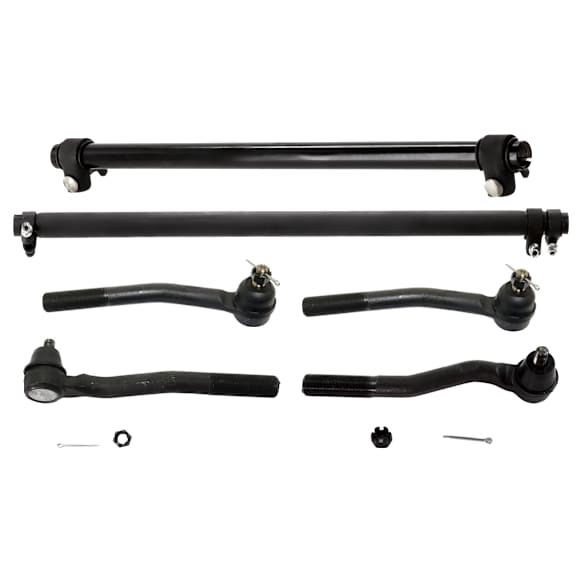 6-Piece Kit Upper and Lower Tie Rod Adjusting Sleeve, Includes (2) Tie Rod Adjusting Sleeve and (4) Tie Rod End