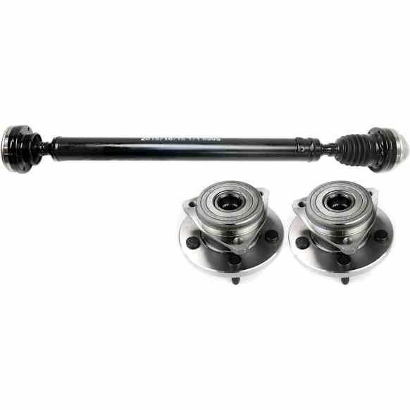 3-Piece Kit Front Driveshaft, 4.7L, 8Cyl, 32.5 in. Length, Includes (1) Driveshaft and (2) Wheel Hub