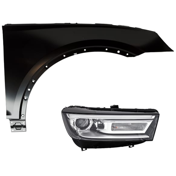 2-Piece Kit Passenger Side HID/Xenon Headlight, Without bulb(s), includes Fender