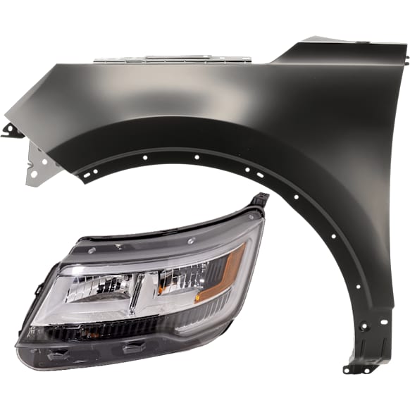 2-Piece Kit Driver Side HID/Xenon Headlight, With bulb(s), includes Fender, CAPA Certified