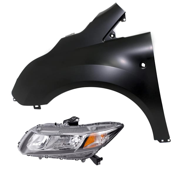 2-Piece Kit Driver Side HID/Xenon Headlight, With bulb(s), includes Fender