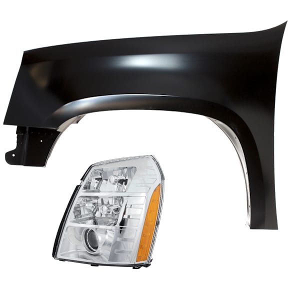 2-Piece Kit Driver Side HID/Xenon Headlight, With bulb(s), includes Fender, CAPA Certified
