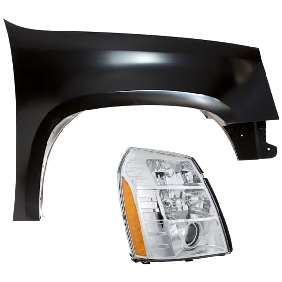 2-Piece Kit Passenger Side HID/Xenon Headlight, With bulb(s), includes Fender, CAPA Certified