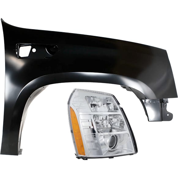 2-Piece Kit Passenger Side HID/Xenon Headlight, With bulb(s), includes Fender, CAPA Certified
