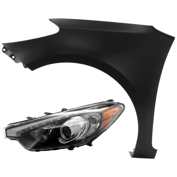 2-Piece Kit Driver Side HID/Xenon Headlight, With bulb(s), includes Fender