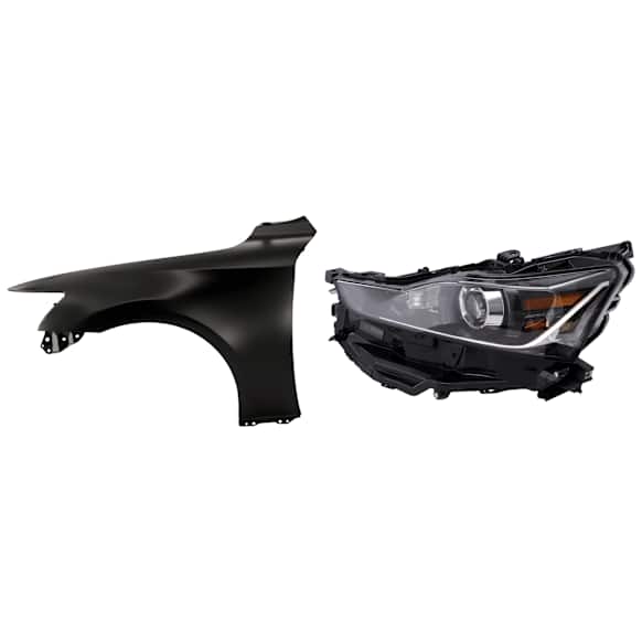 2-Piece Kit Driver Side LED Headlight, Without bulb(s), includes Fender
