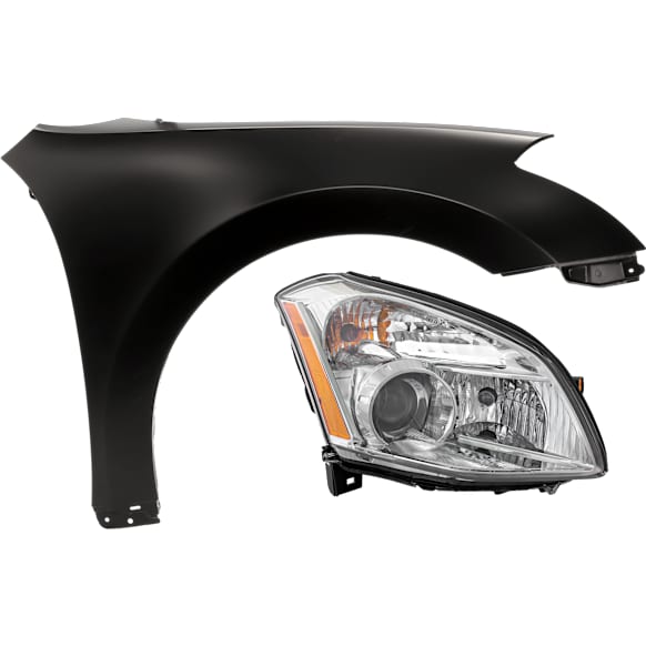 2-Piece Kit Passenger Side HID/Xenon Headlight, With bulb(s), includes Fender