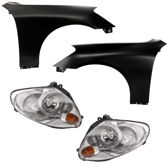 4-Piece Kit Driver Side and Passenger Side HID/Xenon Headlight, With bulb(s), includes Fender