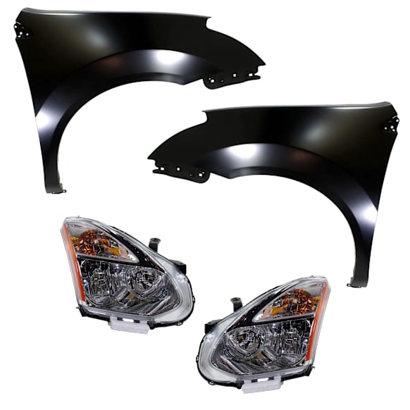 4-Piece Kit Driver Side and Passenger Side HID/Xenon Headlight, With bulb(s), includes Fender