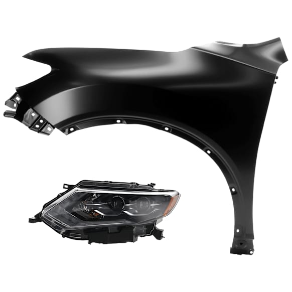 2-Piece Kit Driver Side LED Headlight, With bulb(s), includes Fender, CAPA Certified