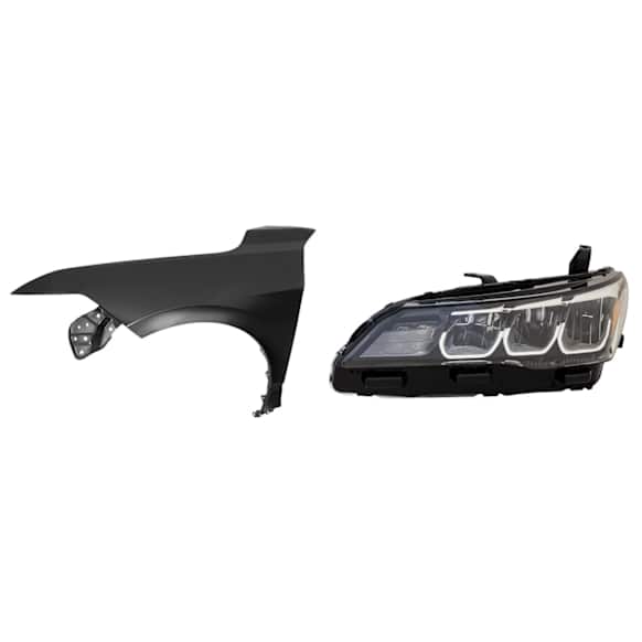 2-Piece Kit Driver Side LED Headlight, With bulb(s), includes Fender, CAPA Certified