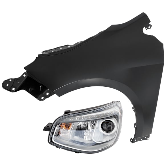 2-Piece Kit Driver Side LED Headlight, With bulb(s), includes Fender, CAPA Certified