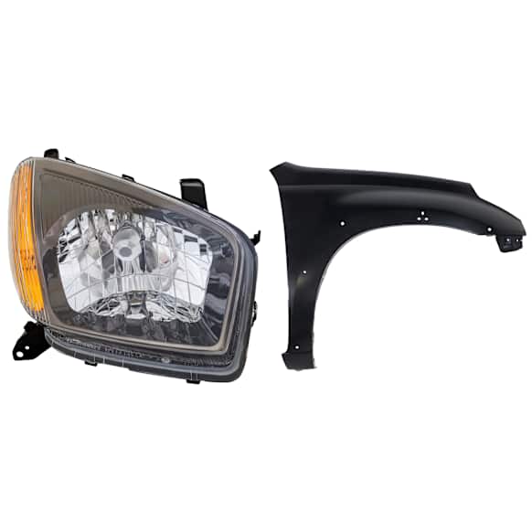 2-Piece Kit Passenger Side Headlight, includes Fender