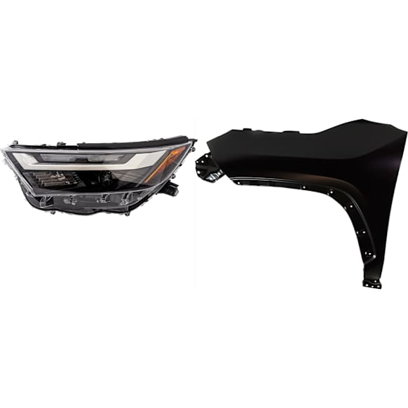 2-Piece Kit Driver Side LED Headlight, With bulb(s), includes Fender, CAPA Certified